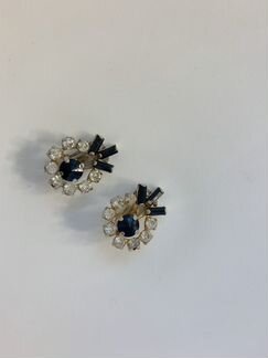 Винтажные клипсы ретро сережки