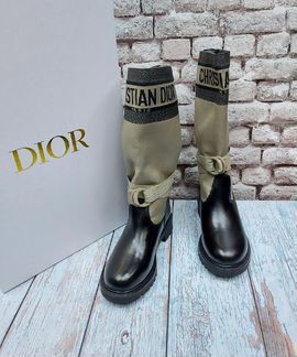 Кожаные ботинки dior на натуральном меху (36-40)