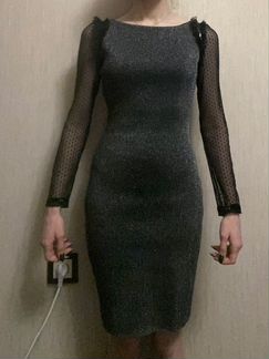 Платье тёплое блестящее надевалось 1 раз