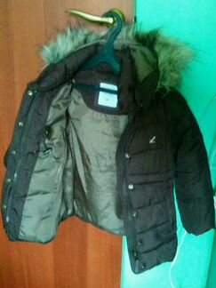 Куртка удлинённая тёплая б/у весга/осень 100