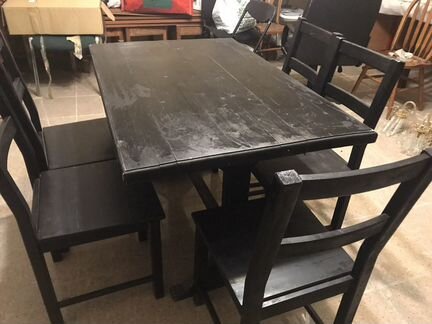 Стол деревянный Черный