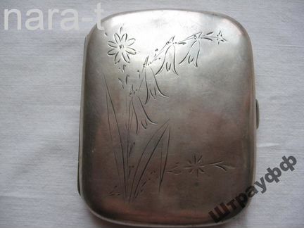 Портсигар. 84 проба, вес 143 гр. Серебро