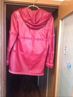 Куртка кожаная Красная, Турция