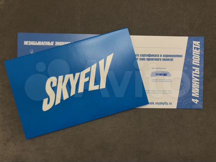Сертификат в аэротрубу SkyFly на 4 минуты