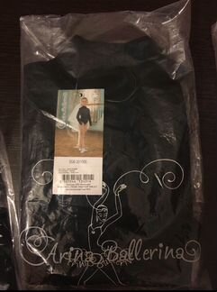 Новый Купальник боди чёрный/белый Aрина балерина