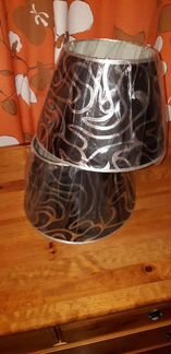 Абажуры нов.2 шт.черн.с серебром