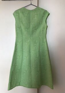 Зелёное платье из 70х ретро, р-р S-M