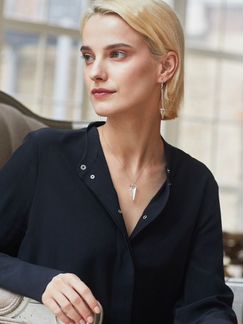 Серебряные серьги с кристаллами Swarovski