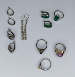 Кольца серебро 875 925