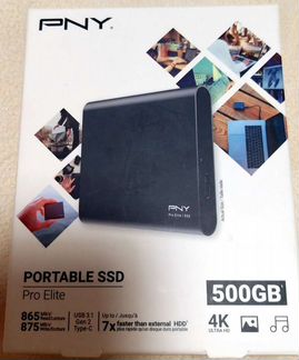 Внешний SSD диск PNY 500 гб Pro Elite