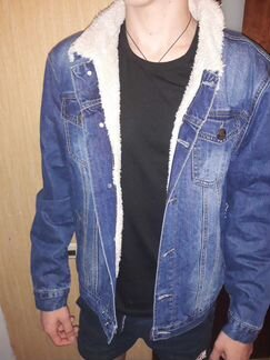 Джинсовка на меху с ручной росписью