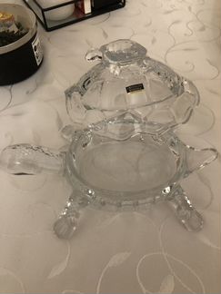 Гладкое Crystalite Bohemia Ваза для конфет Черепах