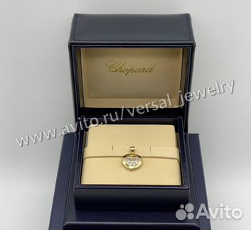 Кулон Подвеска chopard Сердце с плавающими бриллиа