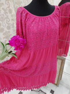 Платье терракот коралл Италия 46-50