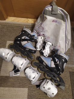 Роликовые коньки Missy р.29-34, защита+рюкзак