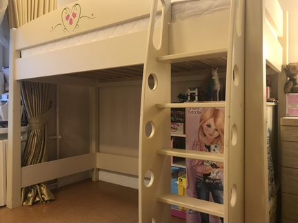 Детская кровать-чердак Meblic (Меблик) с матрасом