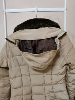 Короткий бежевый пуховик Colins XS