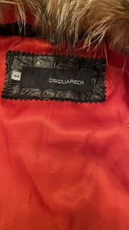 Куртка кожаная с мехом енота