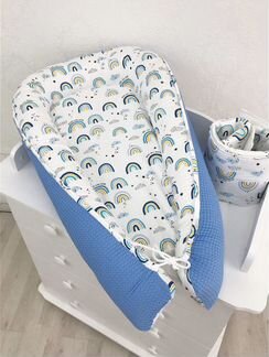 Кокон-гнездышко для новорожденного со съёмным чехл