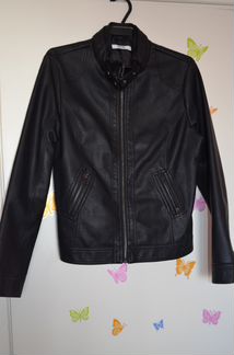 Куртка кожаная черная. Р-р 44-46