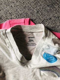Carter’s туники на девочку,24 м, новое