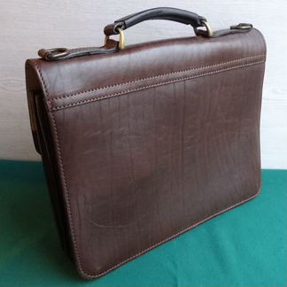 Портфель кожаный Sacvoyage Саквояж коричневый