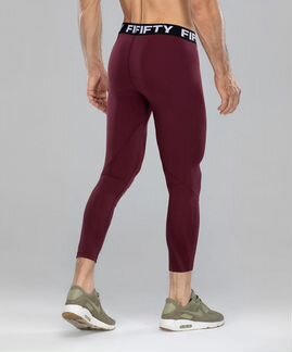 Мужские спортивные тайтсы Balance бордовые Fifty (0,2 кг, S (46), бордовый)
