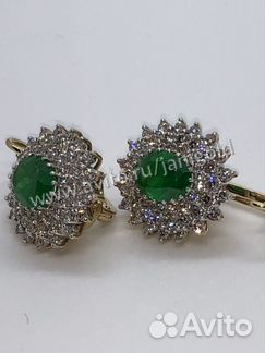 Золотые серьги с бриллиантами