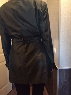 Плащ Тренч темно-зеленый