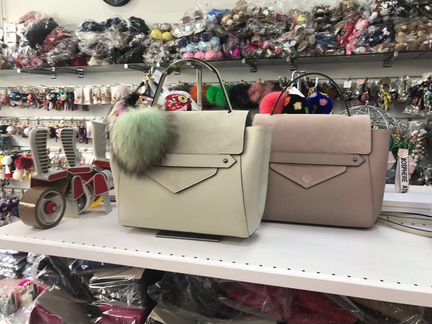 Сумка из натуральной кожи и замши