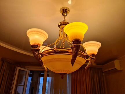 Люстра бронзовая