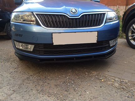 Сплиттер бампера Skoda Rapid