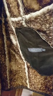 Дубленка коричневая Sagitta, натур.овчина, 42 р-р