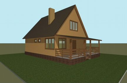 Проект жилого дома площ. 104 м + 19 м веранда