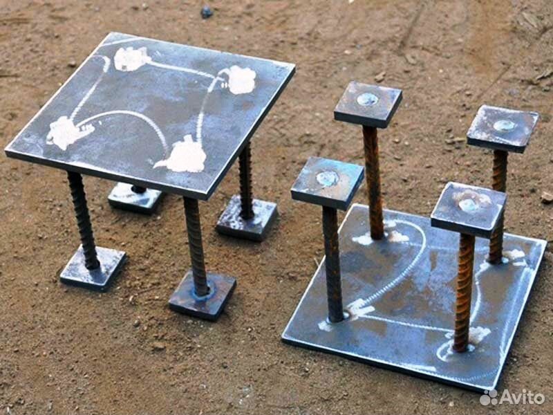 Закладные в фундамент под столбы