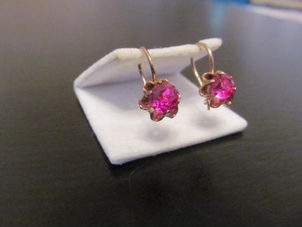 Винтажные сережки серебряные позолоченые