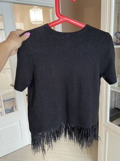 Топ кофта с перьями Zara