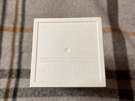 Туалетная вода burberry sport for women, 50 мл