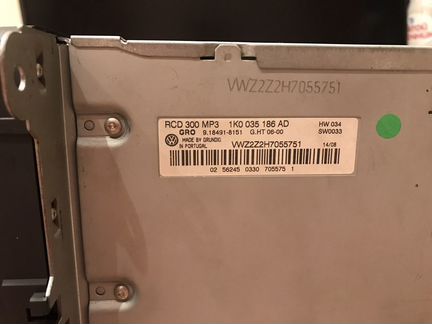 Магнитола volkswagen rcd 300 mp3