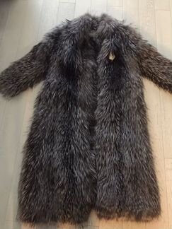 Шикарная вязаная шуба из чернобурки