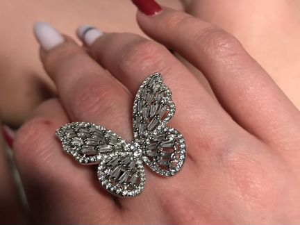 Кольцо бабочка