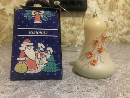 Елочная игрушка колокольчик 14 см