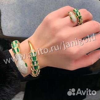 Золотой комплект с бриллиантами Bvlgari
