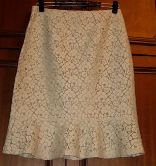 Гипюровая нарядная юбка на подкладке 42-44р.росс