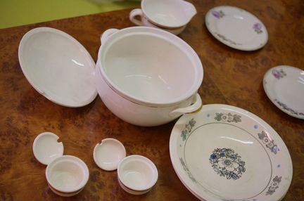 Супница, суповой набор, тарелки, фарфор СССР