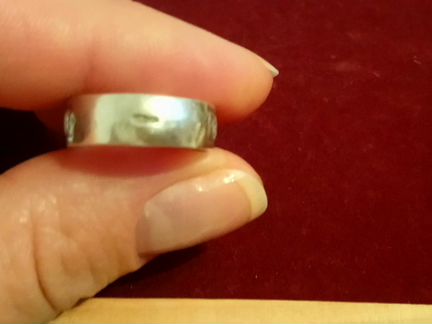 Серебряное кольцо, спаси и сохрани 15.5 р