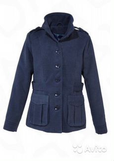 Пальто бушлат темно синее теплое 42р