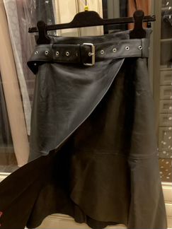 Юбка кожаная