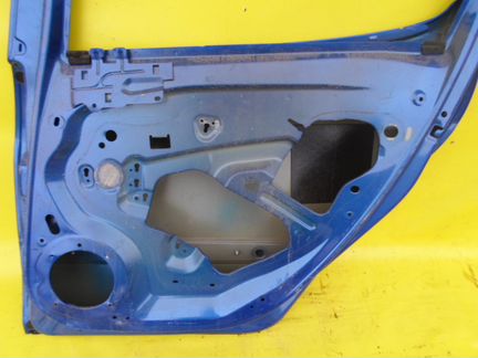 Дверь задняя правая Пежо 308 синяя A-386