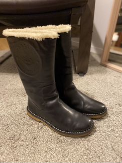 Зимние кожаные сапоги Bally